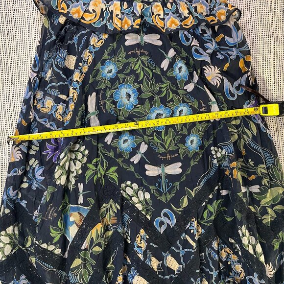 Farm Rio Winter Garden Black Pleated Lace Sleeveless Midi Dress – Size M - Picture 10 of 10